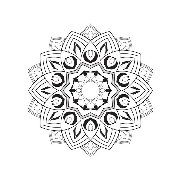 Fondo de diseño de mandala indio vectorial