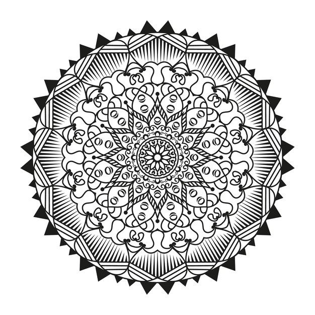 Fondo de diseño de mandala lineal