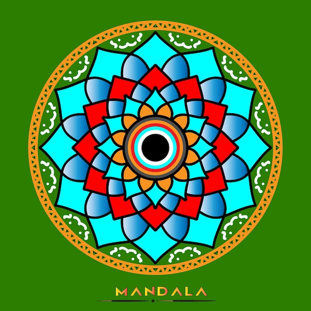 Fondo de diseño de mandala ornamental en color dorado