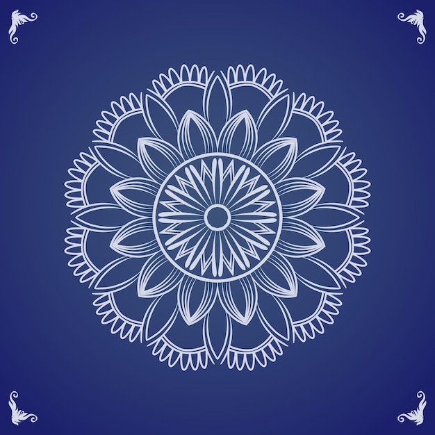 Fondo de diseño de mandala ornamental decorativo de lujo