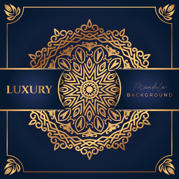 Fondo de diseño de mandala ornamental degradado dorado de lujo vector premium