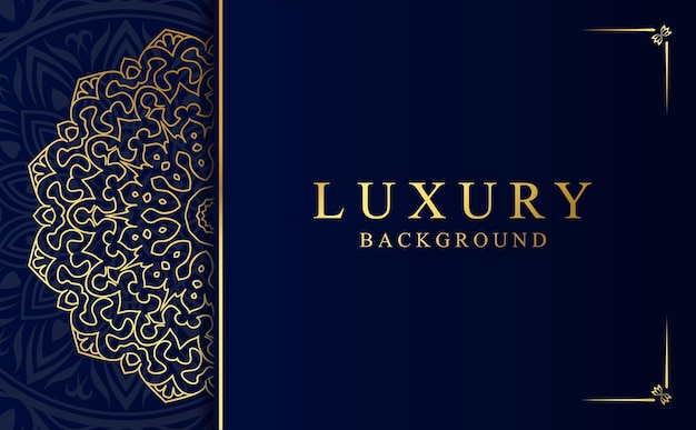 Fondo de diseño de mandala ornamental dorado de lujo