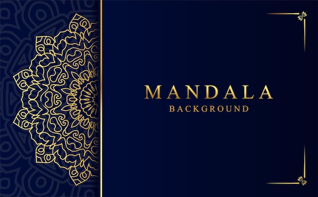 Fondo de diseño de mandala ornamental dorado de lujo