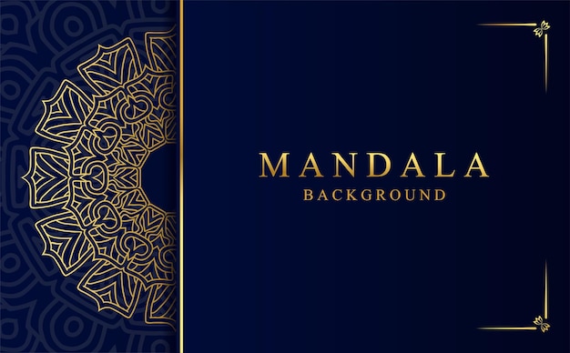 Fondo de diseño de mandala ornamental dorado de lujo