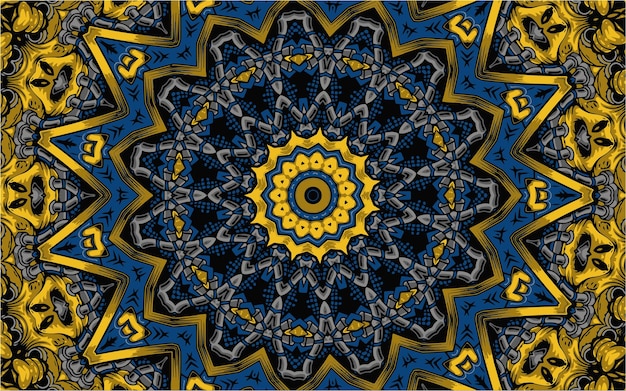 Fondo de diseño de mandala ornamental en estilo oriental tradicional