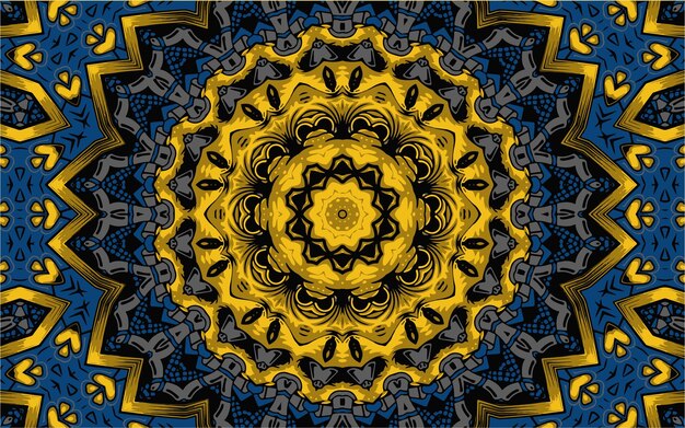 Fondo de diseño de mandala ornamental en estilo oriental tradicional