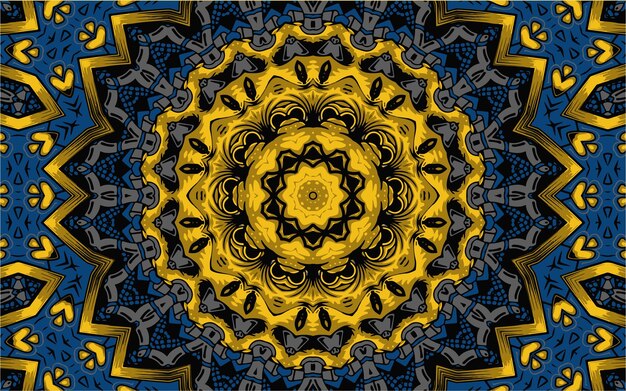 Fondo de diseño de mandala ornamental en estilo oriental tradicional