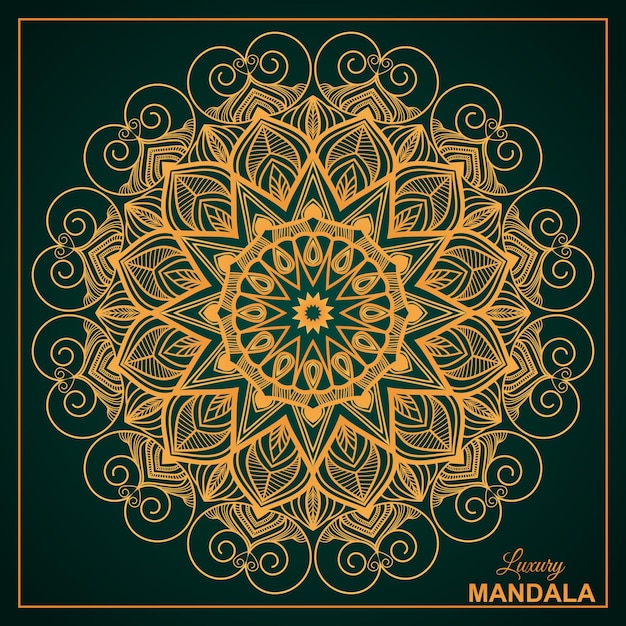 Fondo de diseño de mandala ornamental islámico y de lujo de vector libre