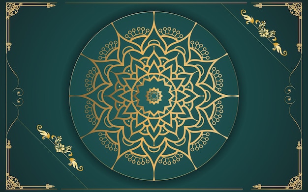 fondo de diseño de mandala ornamental de lujo en color dorado para ti