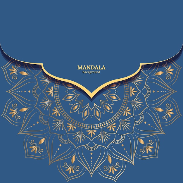 Fondo de diseño de mandala ornamental de lujo en color dorado vector gratuito