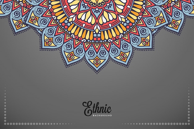 Fondo de diseño de mandala ornamental de lujo en color dorado