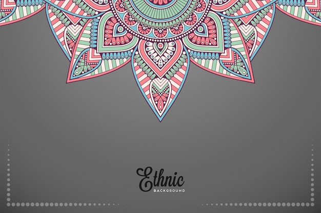 Fondo de diseño de mandala ornamental de lujo en color dorado