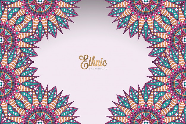 Fondo de diseño de mandala ornamental de lujo en color dorado