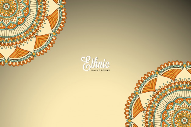 Fondo de diseño de mandala ornamental de lujo en color dorado