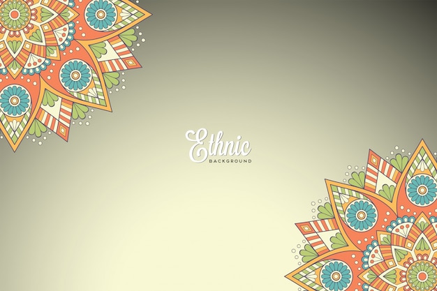 Fondo de diseño de mandala ornamental de lujo en color dorado