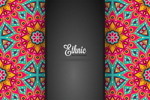 Fondo de diseño de mandala ornamental de lujo en color dorado