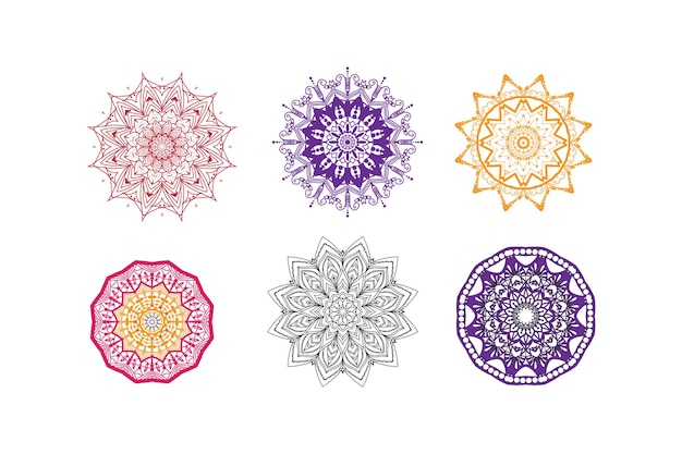 Vector fondo de diseño de mandala ornamental de lujo en color oro