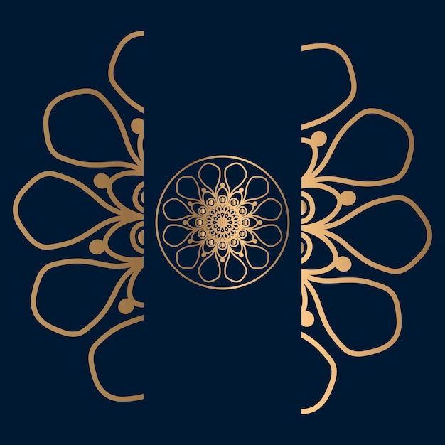 Fondo de diseño de mandala ornamental de lujo en color oro