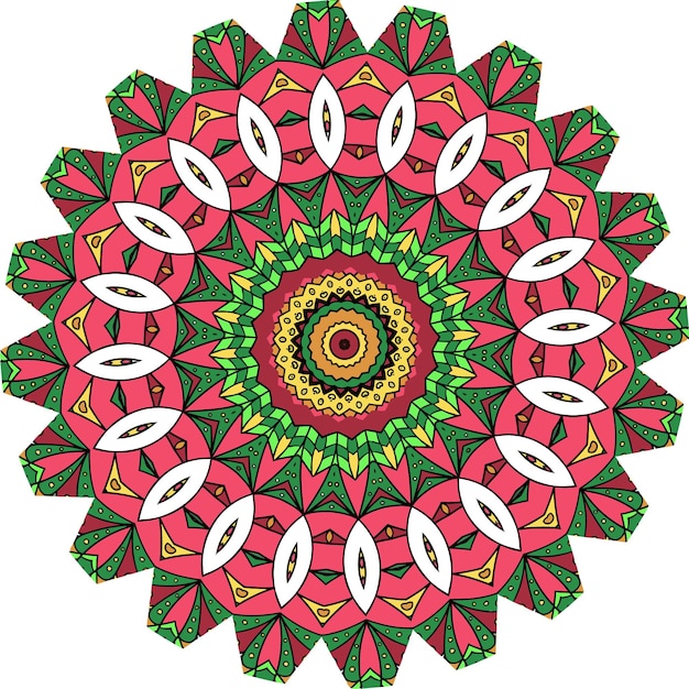Fondo de diseño de mandala ornamental de lujo colorido