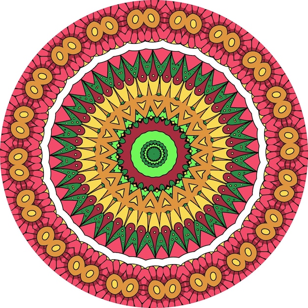 Fondo de diseño de mandala ornamental de lujo colorido