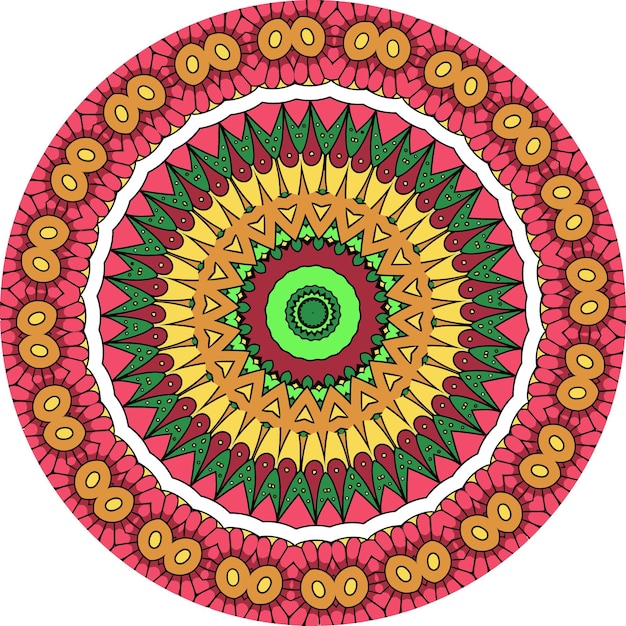 Fondo de diseño de mandala ornamental de lujo colorido