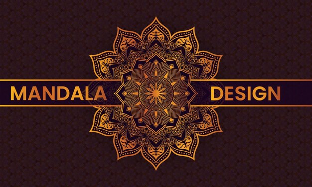 Fondo de diseño de mandala ornamental de lujo y fondo simple