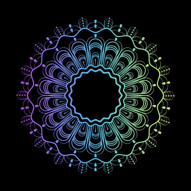 Vector fondo de diseño de mandala ornamental de lujo y moderno