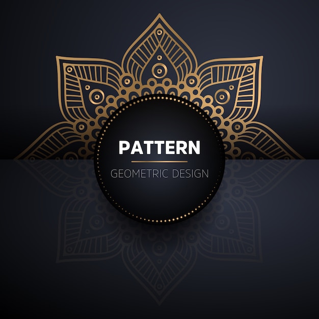 Fondo de diseño de mandala ornamental de lujo en vector de color oro