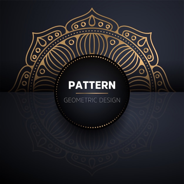 Fondo de diseño de mandala ornamental de lujo en vector de color oro