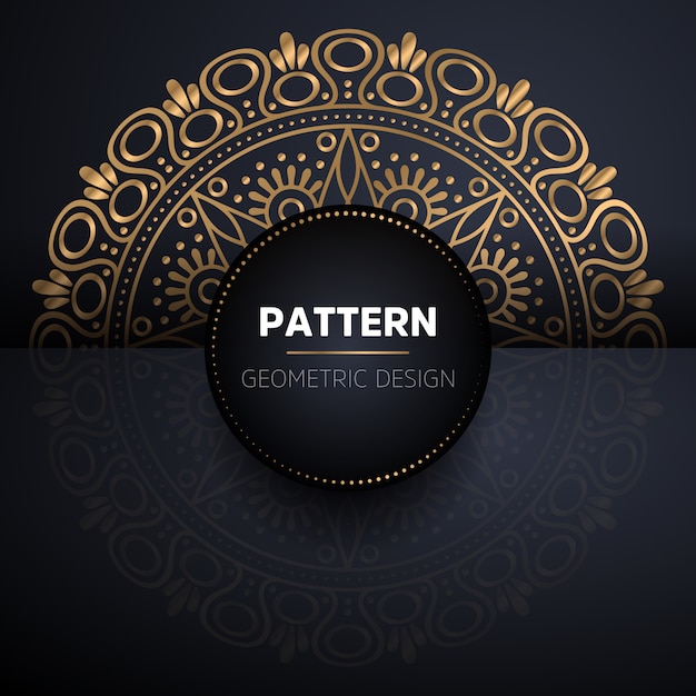 Fondo de diseño de mandala ornamental de lujo en vector de color oro