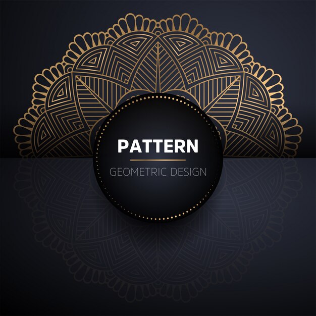 Fondo de diseño de mandala ornamental de lujo en vector de color oro