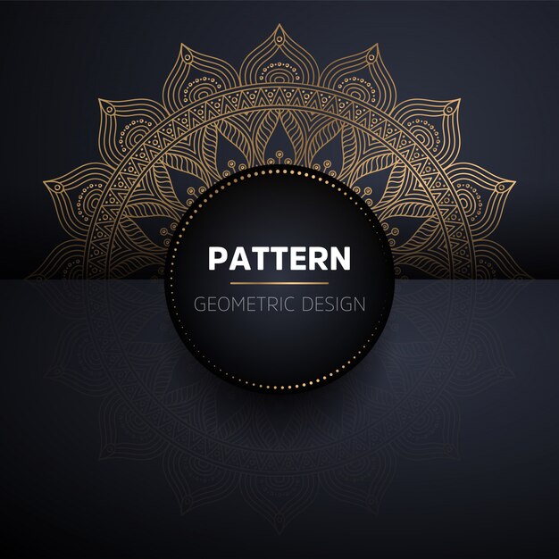 Fondo de diseño de mandala ornamental de lujo en vector de color oro
