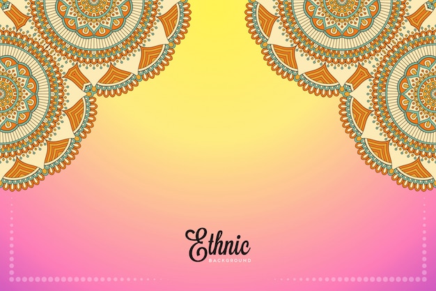 Fondo de diseño de mandala ornamental de lujo en vector de color oro