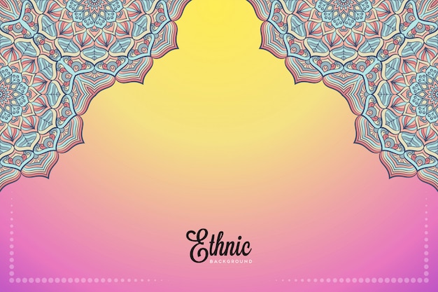 Fondo de diseño de mandala ornamental de lujo en vector de color oro