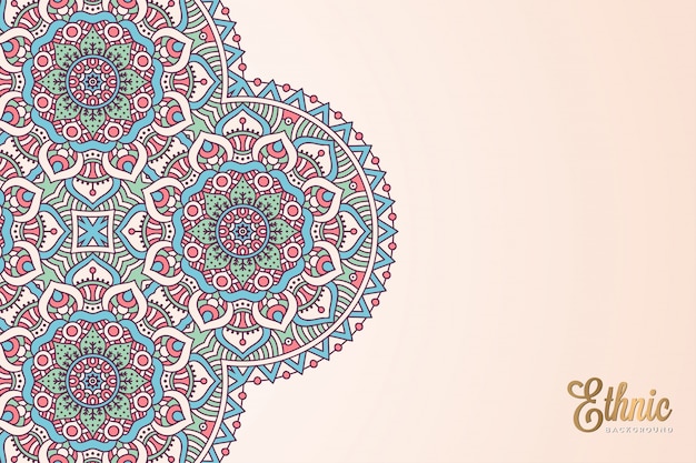 Fondo de diseño de mandala ornamental de lujo en vector de color oro