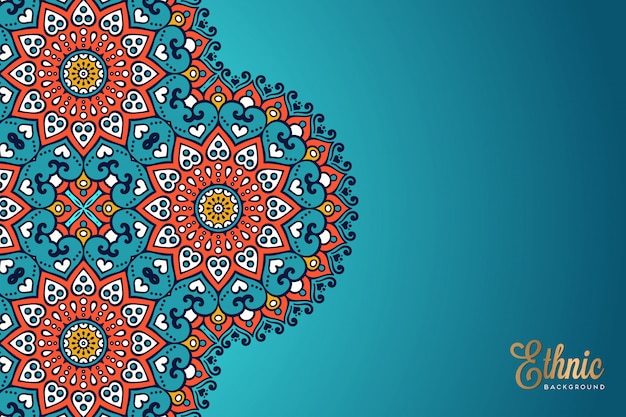 Fondo de diseño de mandala ornamental de lujo en vector de color oro