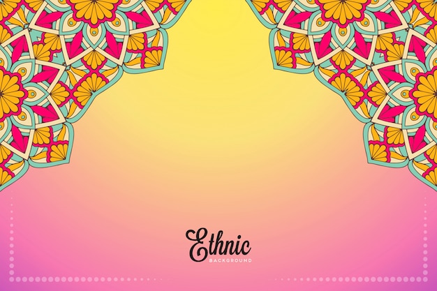 Fondo de diseño de mandala ornamental de lujo en vector de color oro