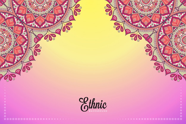 Fondo de diseño de mandala ornamental de lujo en vector de color oro