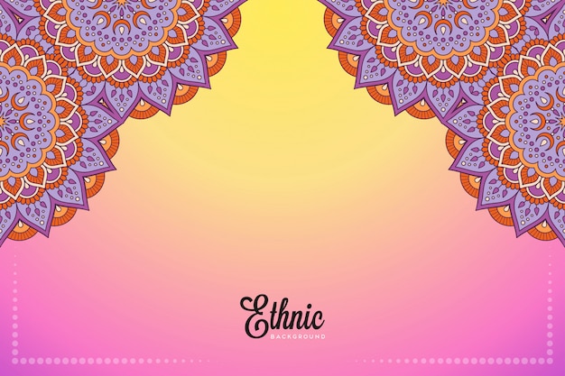 Fondo de diseño de mandala ornamental de lujo en vector de color oro
