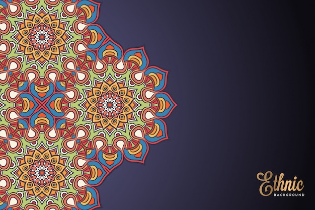Fondo de diseño de mandala ornamental de lujo en vector de color oro