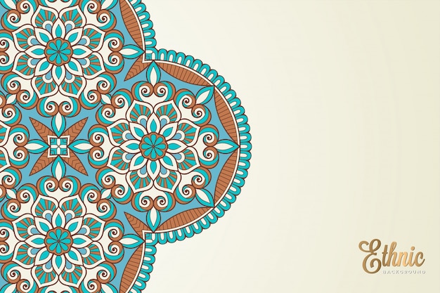 Fondo de diseño de mandala ornamental de lujo en vector de color oro