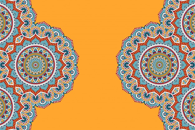 Fondo de diseño de mandala ornamental de lujo en vector de color oro