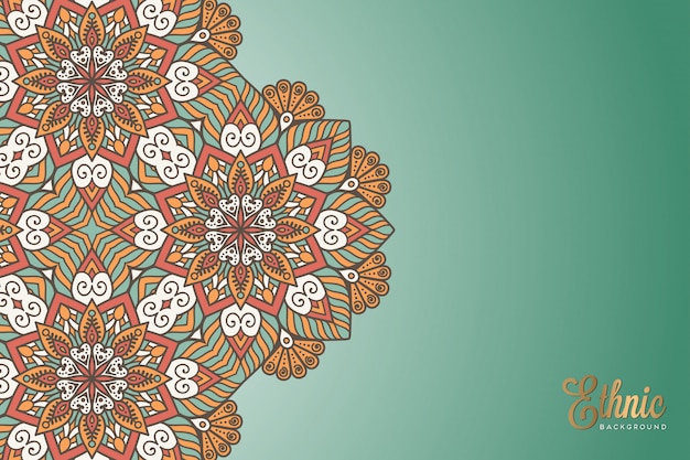 Fondo de diseño de mandala ornamental de lujo en vector de color oro