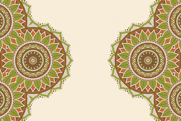 Fondo de diseño de mandala ornamental de lujo en vector de color oro
