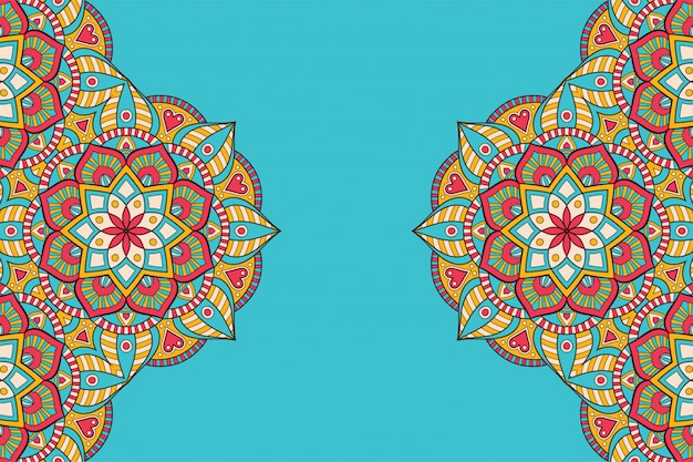 Fondo de diseño de mandala ornamental de lujo en vector de color oro