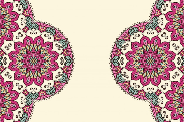 Fondo de diseño de mandala ornamental de lujo en vector de color oro