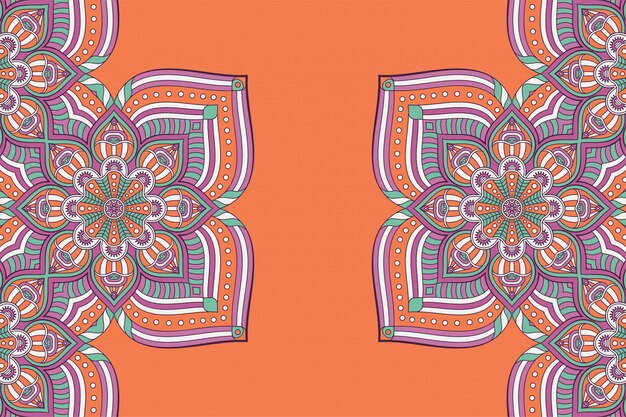 Fondo de diseño de mandala ornamental de lujo en vector de color oro