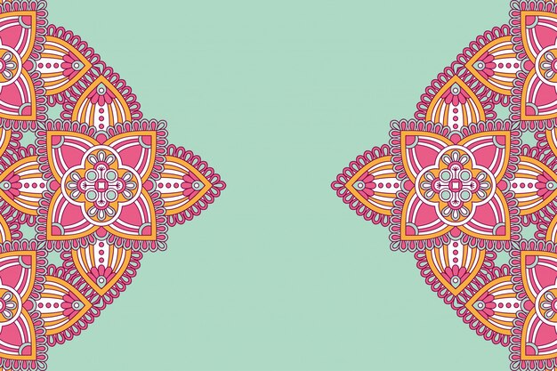 Fondo de diseño de mandala ornamental de lujo en vector de color oro
