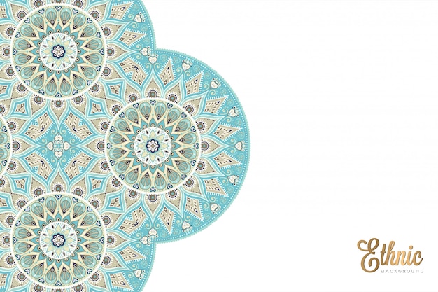 Fondo de diseño de mandala ornamental de lujo en vector de color oro