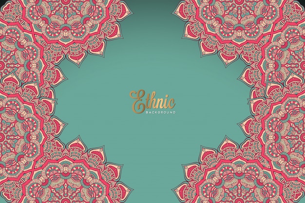 Fondo de diseño de mandala ornamental de lujo en vector de color oro